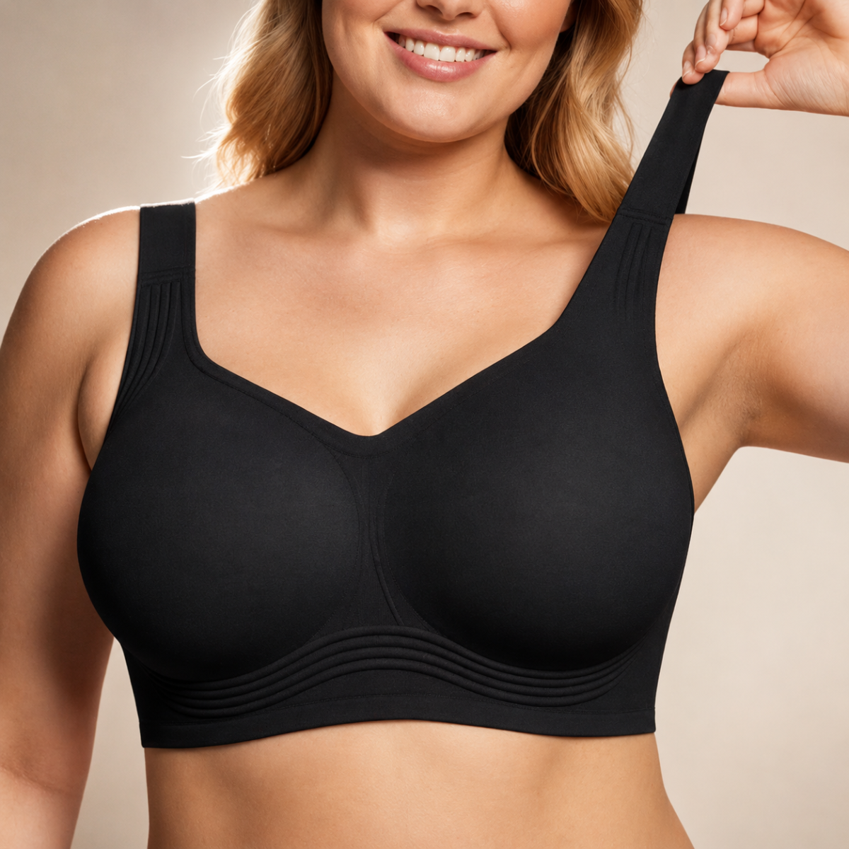Kit 3 Sutiãs Luna Comfort™ - Sem Aro, Sem Marcas, Busto Elevado